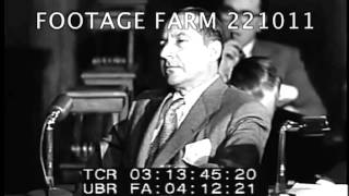 Kefauver Commission  Questioning Frank Costello 22101105  Footage Farm [upl. by Hilary315]