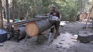 Logs to Lumber Alaskan Chainsaw Milling [upl. by Ngo343]