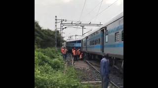 Two coaches of Somnath Express derailedThere is no casualty reported Jabalpur MP indianrailways [upl. by Jaf717]