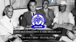 Lord Mountbatten  Broadcast on Partition  04 June 1947 With Subtitles [upl. by Windy]