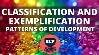 Classification and Exemplification Paragraph Patterns of Development [upl. by Reeta]