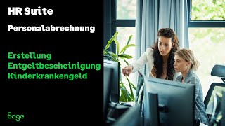 HR Suite Deutschland  Erstellung Entgeltbescheinigung Kinderkrankengeld [upl. by Corri119]