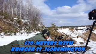 530meters with Krieger SS 260 Remington Tikka CTR amp KRG C4 136gr ScenarL VV Triple5 [upl. by Solegna804]