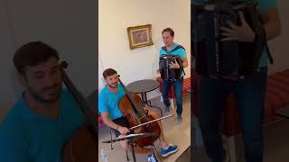 HAUSER…and this was our first attempt to play Libertango 🤣🔥 libertango accordion cello shorts [upl. by Atilrac]