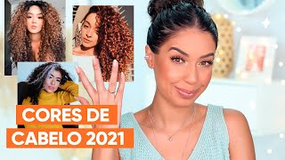 AS MELHORES CORES PRA CABELO CACHEADO E CRESPO PRA 2021  JULIANA LOUISE [upl. by Nedak148]