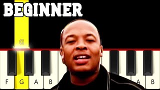 Still DRE  Dr Dre  Very Easy From Slow to Fast Piano tutorial  Only White Keys  Beginner [upl. by Merola]