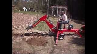 DR Towable Backhoe Digging Trench [upl. by Aenad]