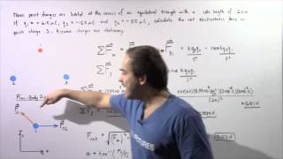 Coulombs Law Example  3 [upl. by Egreog616]