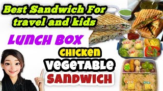 Best Sandwich For Travel And Kids Lunch Box  Easy Bread Sandwich Recipe [upl. by Nipha]