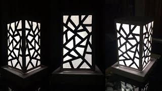 How to make a night lamp easy  lampshade  lighting idea  homemade lamp  By Dots DIY [upl. by Jenda]