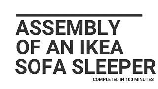 Assembly of an IKEA Sofa Sleeper  SANDBACKEN Sleeper Sectional [upl. by Kiah508]