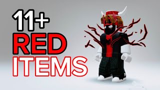 11 FREE RED ITEMS ROBLOX 😱😳 2023 [upl. by Haelhsa693]