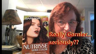 Garnier Nutrisse Ultra Color 260 Black Cherry Hair Dye Review [upl. by Lierbag785]