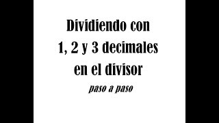 Divisiones con decimales 1 de 4 Mica [upl. by Khalsa246]