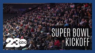 Volunteers kickoff the Super Bowl [upl. by Ecnahoy82]