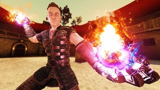 USING EVERY ELEMENTAL SPELL in Blade and Sorcery VR [upl. by Lonny786]