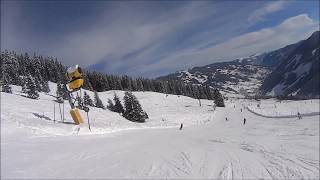 Hinterglemm Afdaling naar de Reiterkogelbahn 5 februari 2018 [upl. by Haydon]