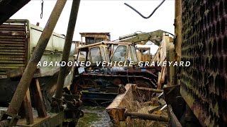 Abandoned Vehicle Graveyard Cranes Military Trucks amp More [upl. by Trueman340]