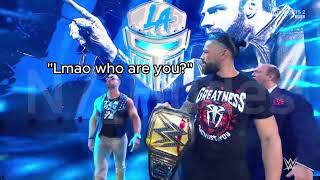 When LA Knight trolled Roman Reigns with the ultimate disrespect [upl. by Philippa]