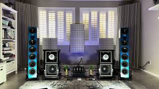 Sound Demo  Electronic Bass  GRResearch NXOtica Rythmik Open Baffle HFrame Subwoofers [upl. by Yeung]