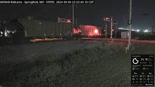 MOKAN Railcams Springfield Missouri BNSF Thayer North Subdivision MP 20470 RECURRENT STREAM [upl. by Oisor]