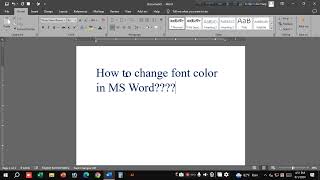 Font Color of Ms Word [upl. by Alton530]