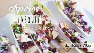 🌿 Apéro vegan  Taboulé sur lits dendives [upl. by Eihtur]