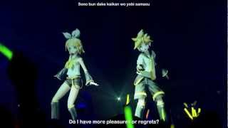 Len And Rin Kagamine  Purple Butterfly on your Right Shoulder  Project DIVA Live  eng subs [upl. by Ajiak603]