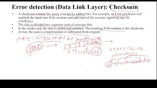 26ChecksumError detectionData Link Layer [upl. by Eidde]