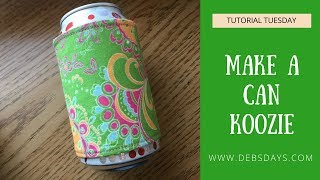 How to Sew a Quick and Easy Homemade Can Cozy Koozie  DIY Project [upl. by Eninnaj]