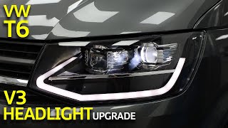 VW Transporter T6 V3 LED DRL Headlights Upgrade [upl. by Ysirhc631]