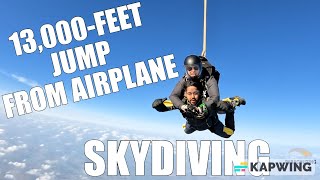 SKY DIVING IN UK  JUMPED FROM AIRPLANE  13000 FEET JUMP  UK PARACHUTING BECCLES  MESBAH [upl. by Vange795]