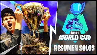 MEJORES MOMENTOS DE LA WORLD CUP 2019 FINAL SOLO FORTNITE RESÚMEN [upl. by Eeloj]