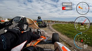 Lydd Kart Circuit  Rotax Practice  19 Apr 23  2 Stroke Karting  GoPro Hero10 4k50fps  Dashware [upl. by Aimehs]