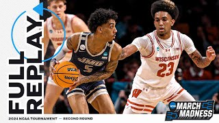 James Madison vs Wisconsin 2024 NCAA mens first round  FULL REPLAY [upl. by Ardnuyek]