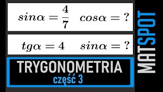 Trygonometria kąta ostrego  część 3 [upl. by Ytomit444]