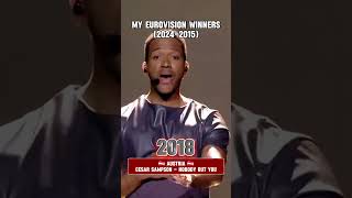 My Eurovision Winners 20242015 europe esc eurovision music viral shorts uk throwback [upl. by Reiner]