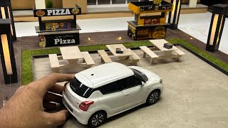 DIY Mini Food Stall Restaurant Setup Diorama with 118 Scale Diecast Model Cars [upl. by Shanon]