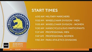 Start times for the 2023 Boston Marathon [upl. by Leotie]