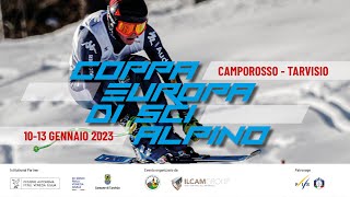 Coppa Europa di Sci 2023 speciale discese libere di Sella Nevea [upl. by Ahsinar504]