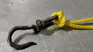 Blacksmith work forging A heav Duty swivel Hook youtube blacksmith viral video [upl. by Irvine29]