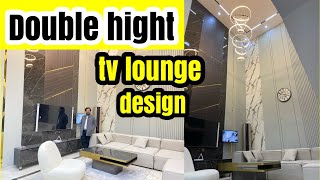 Beautiful double hight tv lounge design  Double hight living design ideas  Double hight living [upl. by Conrade466]