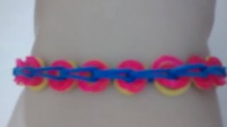 ♥ Como fazer Pulseira com elástico passo a passo LoomBands sem tear ♥ [upl. by Edva]