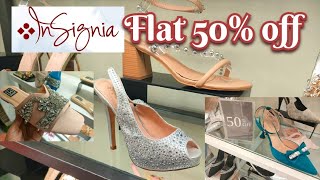 flat 50 off on insignia luxury shoes collection 2024  block heels high heels slippers [upl. by Ola988]