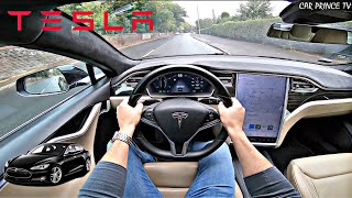 Tesla Model S 90D City POV Test Drive Onboard [upl. by Anavlis437]