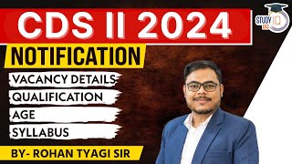 UPSC CDS Exam Full Details  CDS 2 2024 Notification  UPSC CDS Notification 2024  UPSC CDS 2 2024 [upl. by Moreen982]