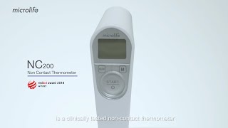 Microlife NC200 Noncontact thermometer with automeasurement and distance control–Asia [upl. by Ahsiloc]