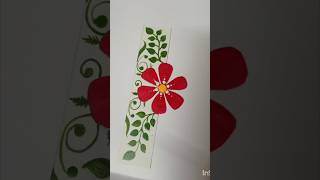 Flower drawing bookmark diy bookmark painting 🏵️💐bookmark painting artist [upl. by Thissa618]