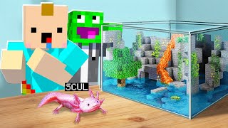 NAJLEPSZE AKWARIUM DLA AXOLOTLA quotSCULAquot w Minecraft [upl. by Ycrem]