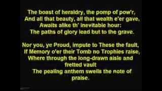 Elegy Written in a Country Churchyard  by Thomas Gray [upl. by Ardnekal988]